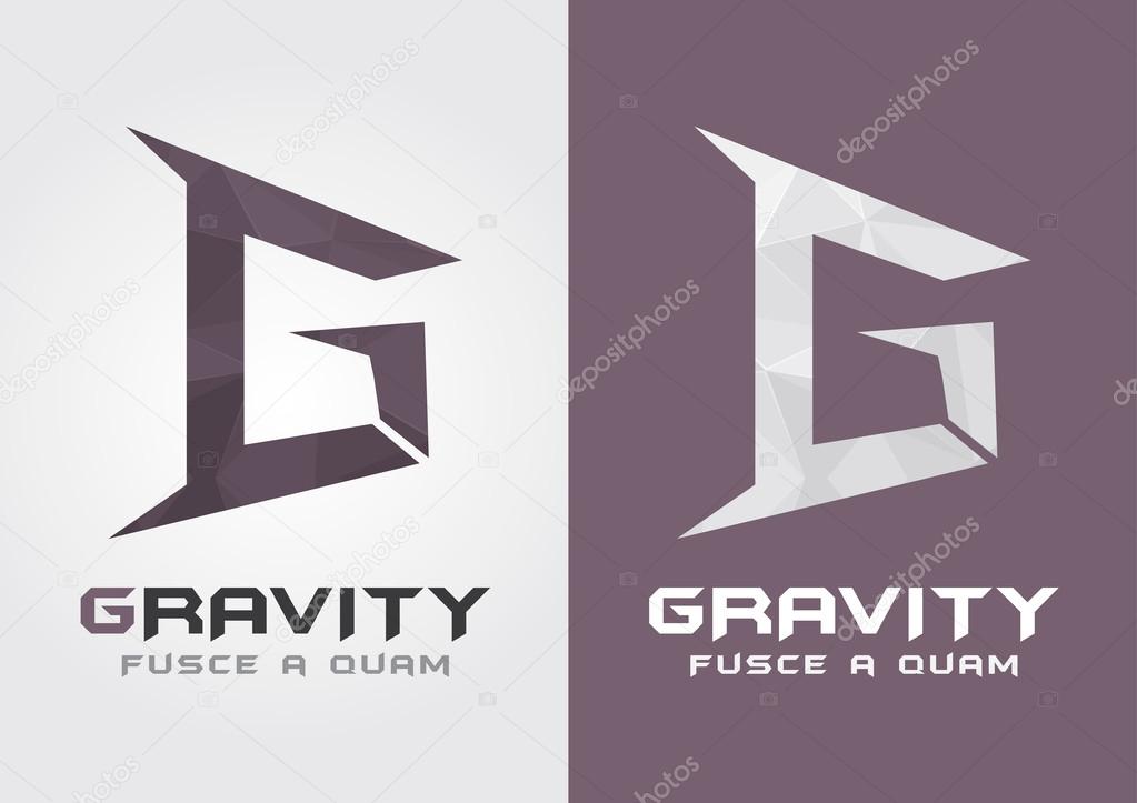 G Gravity. Icon from alphabet G. Creative Movement. For your business success.