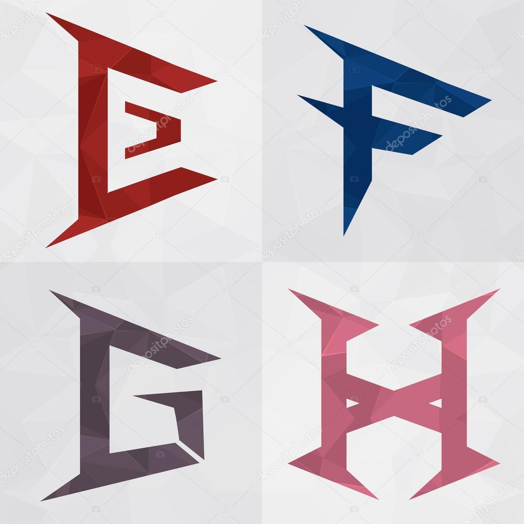 E F G H Alphabet to an icon form. Business creative. For your business success.