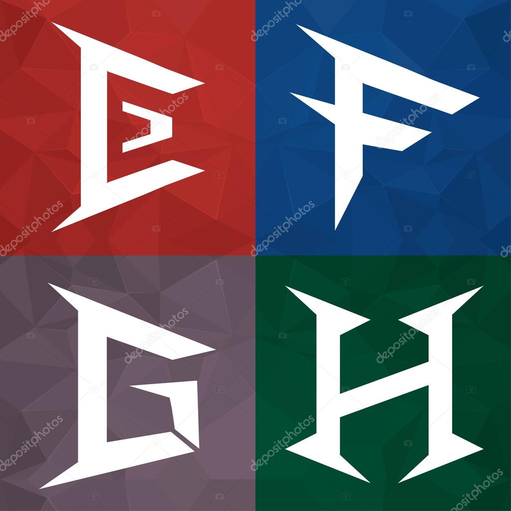 E F G H Alphabet to an icon form. Business creative. For your business success.