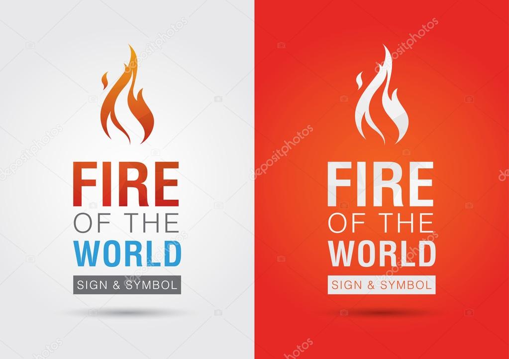 Fire of the world sign icon symbol info graphic. Creative market