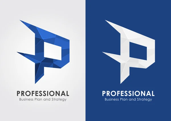 P professional. symbool icoon uit de een alfabet p. — Stockvector
