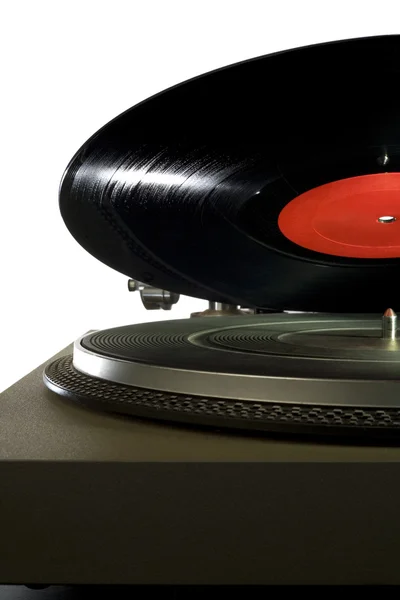 Vinyl record over platenspeler — Stockfoto