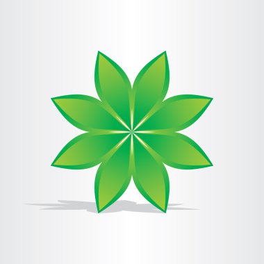 yeşil çiçek soyut tasarım 