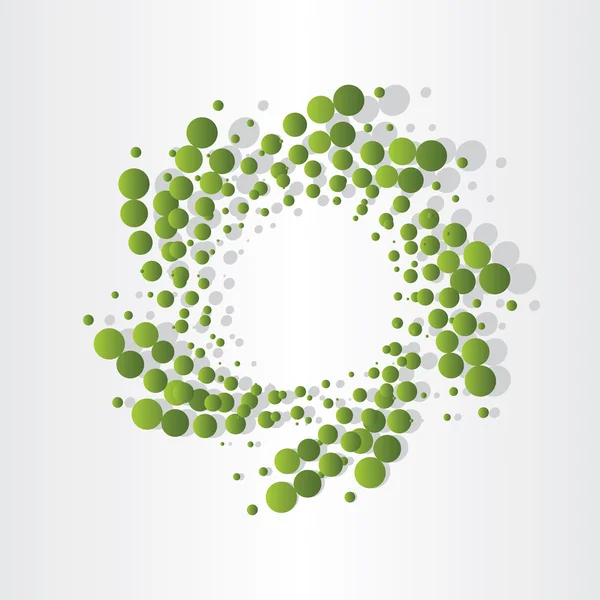Zielony atomów mikro eco design — Wektor stockowy