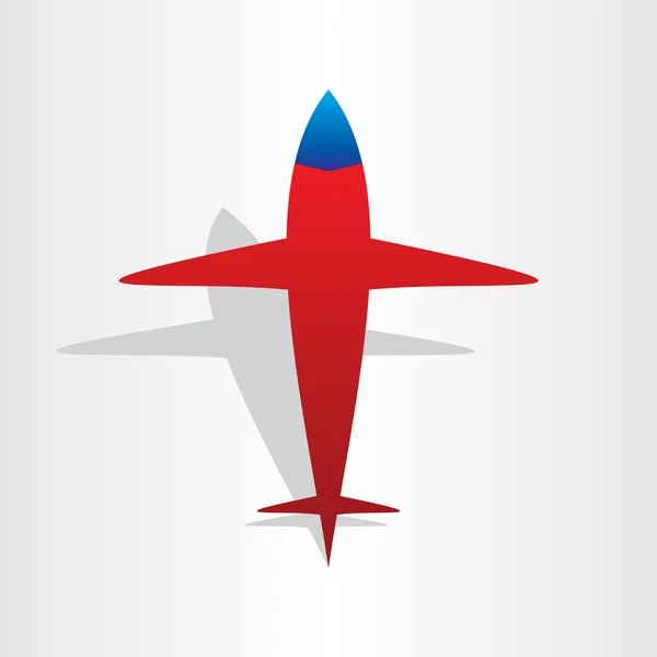 Avião avião voador símbolo — Vetor de Stock