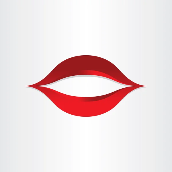 Menina boca beijo lábios ícone —  Vetores de Stock
