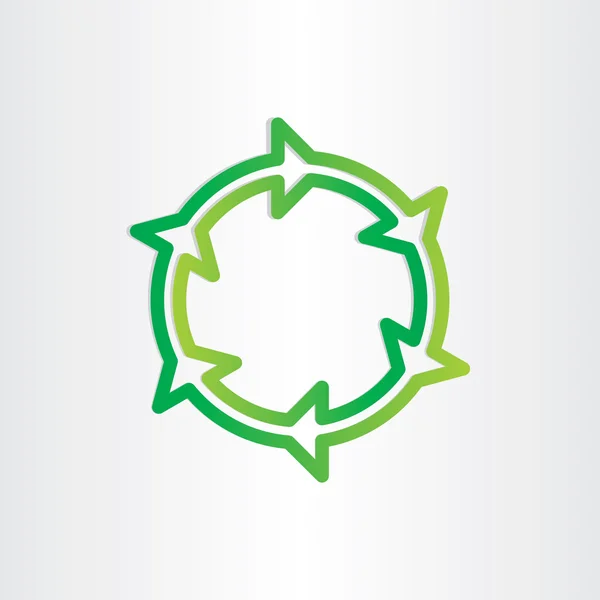 Eco reciclar símbolo verde —  Vetores de Stock