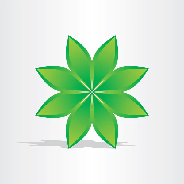 Yeşil çiçek soyut tasarım — Stok Vektör