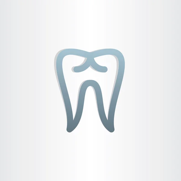 Icono del diente diseño dental — Archivo Imágenes Vectoriales