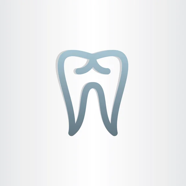 Icono del diente diseño dental — Vector de stock