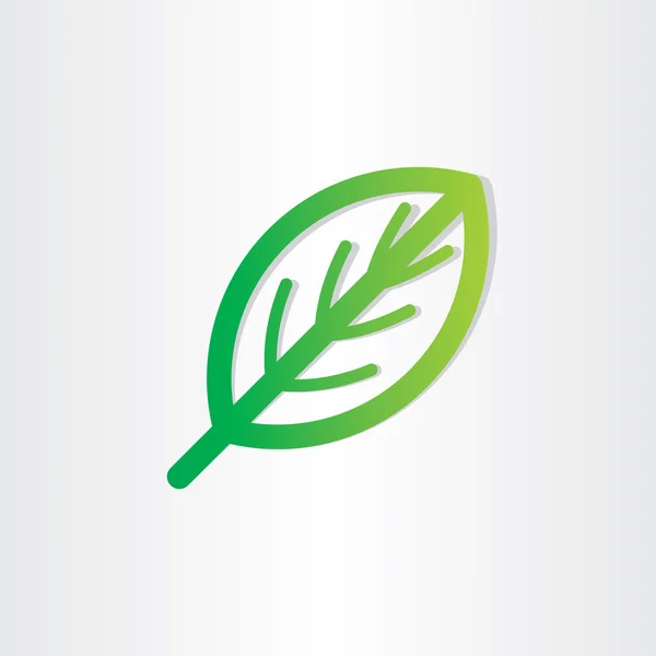 Green leaf icon design — Stock Vector
