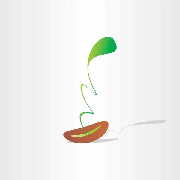 Graines germination abstrait plante naissance croissance éco conception — Image vectorielle