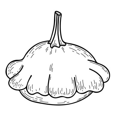 Sebze. Güzel bir pastane. Vektör çizimi. Çizim çizimi, tasarım, dekor ve dekorasyon için taslak