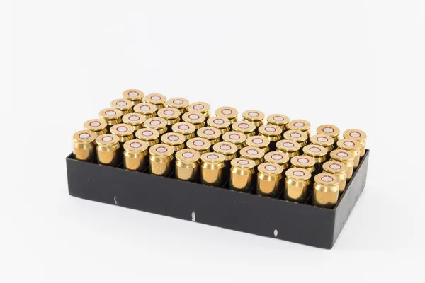 Box of .45 caliber cartridges — Stock Photo, Image