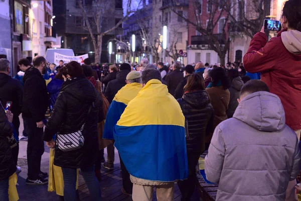 Mart 2022 Ibi Alicante Spanya Ukrayna Barış Protestosu Rusya Nın — Stok fotoğraf