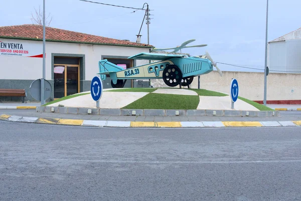 R.S.A.33 airplane, scaled from 1955 legendary antique toy manufactured in the town, located in Ibi, town of toys — Fotografia de Stock