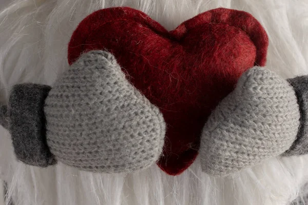 Красное Сердце Светлом Фоне Днем Святого Валентина Любовный Фон Сердце — стоковое фото