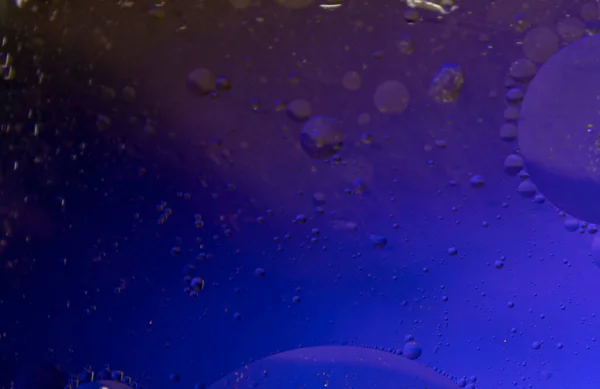 Пузырь Водных Абстрактных Пекарнях Масло Бормочет Воде Необычная Абстракция Макро — стоковое фото