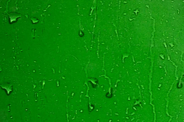 Abstract Liquid Green Background Water Drops Green Background Full Frame — 图库照片