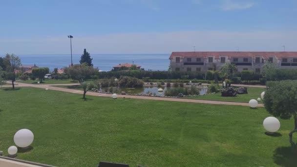 Gran Vista Desde Balcón Del Hotel Alrededor Donde Usted Puede — Vídeos de Stock