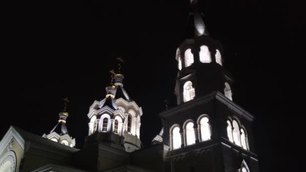 Peuple Ukrainien Prie Dans Église Pendant Guerre Guerre Ukraine Gloire — Video
