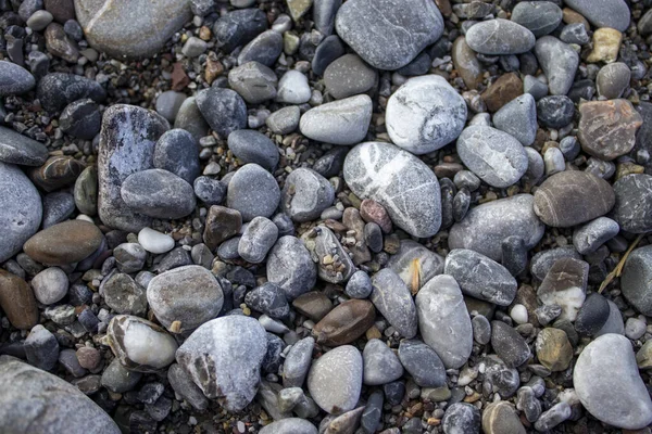 Malá Kamenná Textura Pro Pozadí Kvalitní Fotka Skalnatá Pláž Oblázky — Stock fotografie