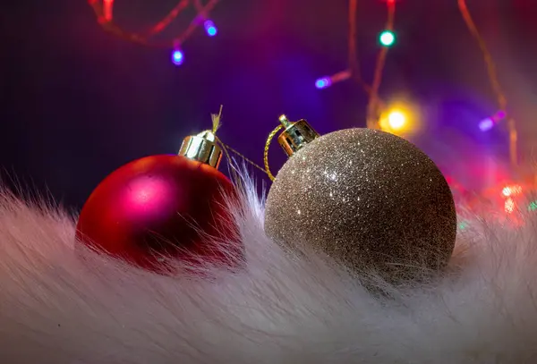 성탄절 라이트 과붉은 크리스마스 받으세요 — 스톡 사진