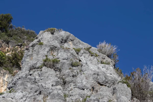 Kilátás Partról Fehér Sziklák Calabria Olaszország Nyár Elején Szemben Kék — Stock Fotó