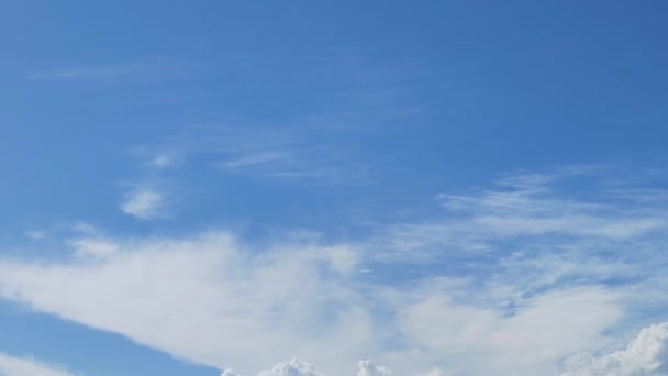 Nuvens Brancas Céu Azul Céu Azul Céu Bonito Nublado Fundo — Vídeo de Stock