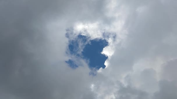 Ventana Las Nubes Cielo Fotografía Cielo Azul Con Nubes Despeje — Vídeos de Stock