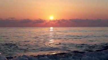Fantastic Sunset View From the Ocean. Travel Concept. Picturesque Places. Beautiful Italy, Calabria.