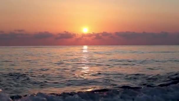 Вид Закат Океана Концепция Путешествия Живописные Места Италия Кальдерон — стоковое видео
