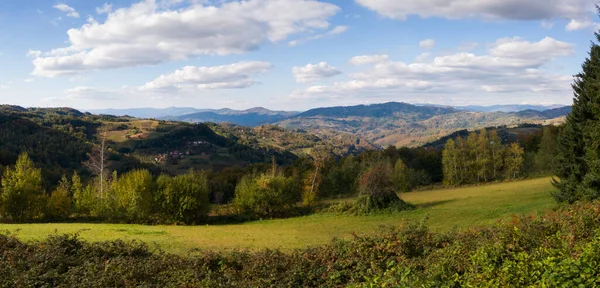 Paisaje Montañoso Panorámico Serbia Visto Desde Colina Kadinjaca Entre Uzice —  Fotos de Stock