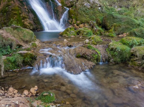 Stromschnellen Und Kaskaden Der Nähe Des Gostilje Wasserfalls Hang Des — Stockfoto