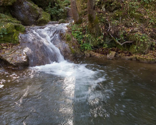 Stromschnellen Und Kaskaden Der Nähe Des Gostilje Wasserfalls Hang Des — Stockfoto