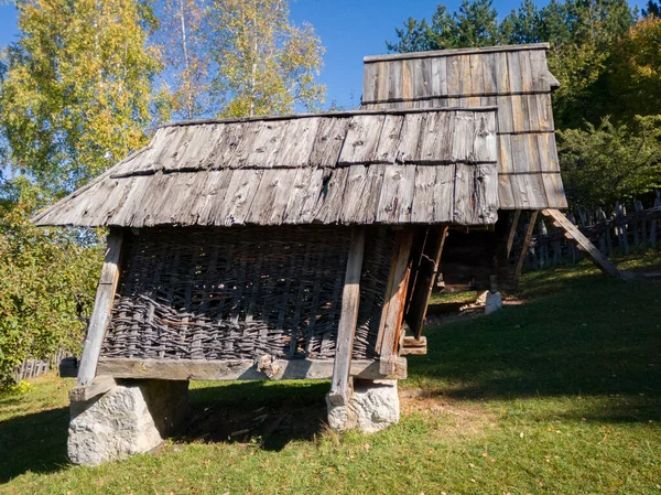 Open Air Museum Old Village Ethno Village Old Wooden Traditional — Stock Photo, Image