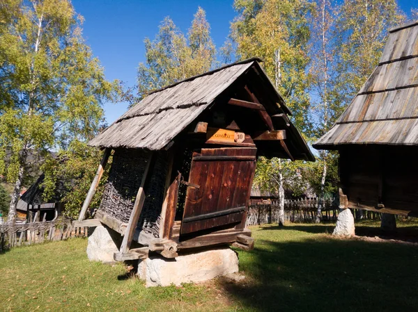 Open Air Museum Old Village Ethno Village Old Wooden Traditional — Stock Photo, Image