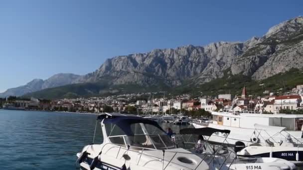 Lugar Turístico Makarska Costa Adriática Croacia — Vídeo de stock