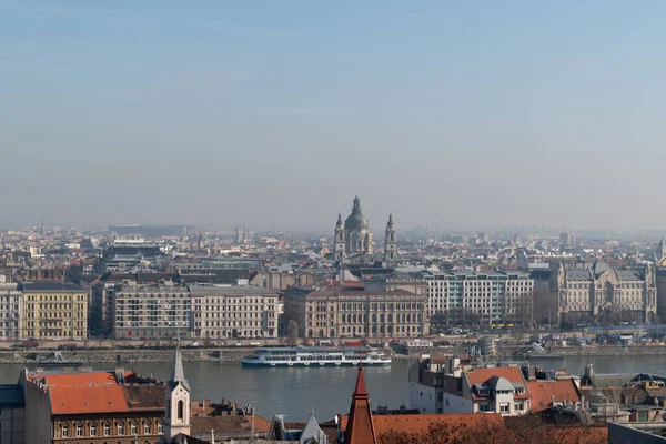 Stephansbasilika Ufer Der Pester Donau Budapest Ungarn — Stockfoto