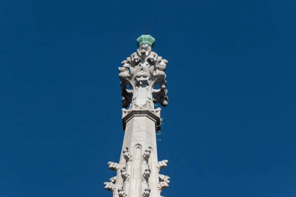 Gothic Architectural Detail Top Tower Church Saint Matthew Budapest Hungary — Stock Photo, Image