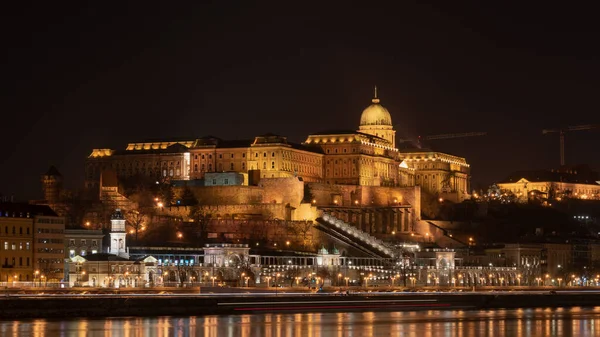 Будский Замок Через Дунай Будапешт Венгрия — стоковое фото