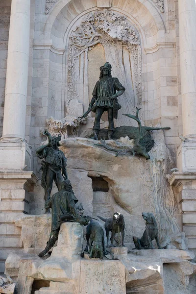 Matthias Fountain One Most Beautiful Sculptures Fountains Budapest Hungary Stock Photo