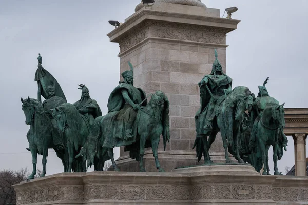 Millenniummonumentet Hjältetorget Budapest Ungern — Stockfoto