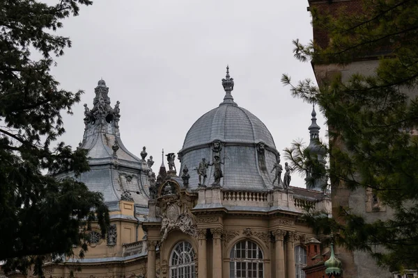 Vajdahunyad Vára Budapesten Egy Borús Napon — Stock Fotó