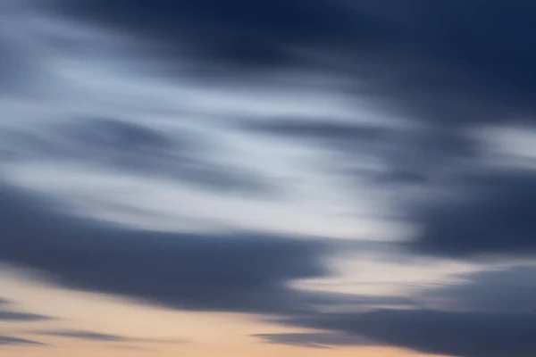 Cielo Con Nubes Abstractas Atardecer Fondo Exposición Prolongada —  Fotos de Stock