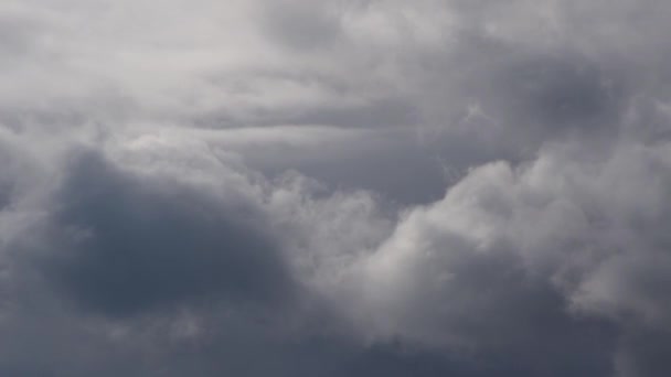 Close Dramatic Eddy Clouds Moving Atmosphere Stormy Weather Conditions — Stock Video