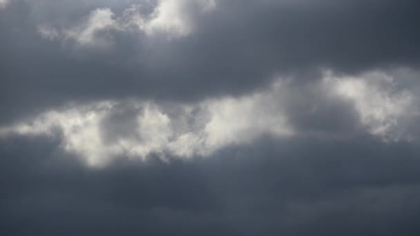Cierre Nubes Remolino Dramáticas Que Mueven Atmósfera Condiciones Climáticas Tormentosas — Vídeos de Stock