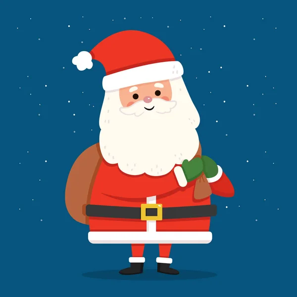 Noel Baba bir çuval dolusu hediye taşıyor.