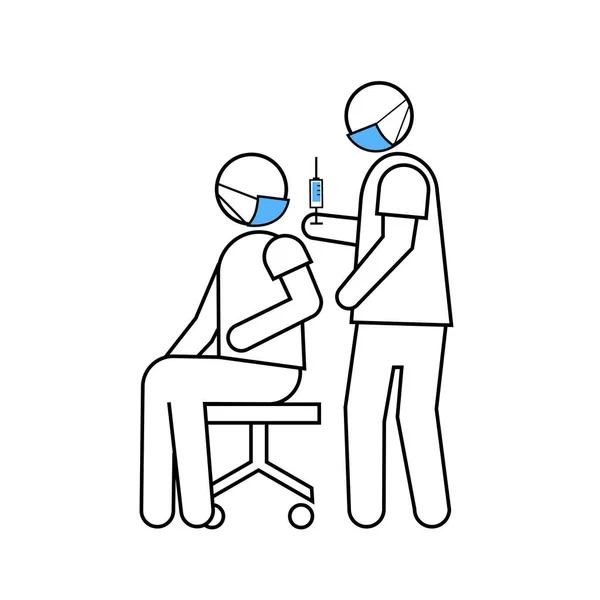 Hastaya enjeksiyon yapan hemşire