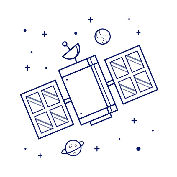 Uzayda yüzen yapay uydu